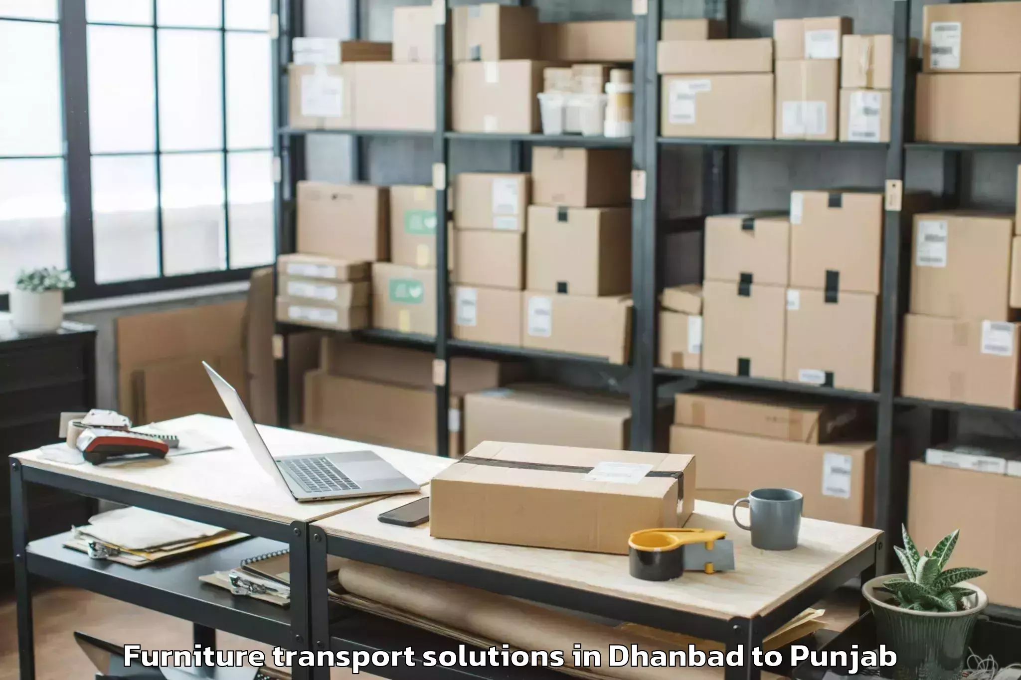 Dhanbad to Vr Mall Punjab Furniture Transport Solutions Booking